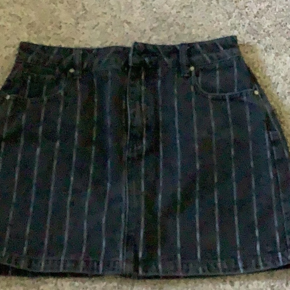Pac Sun waist size 28 Black and white striped denim skirt